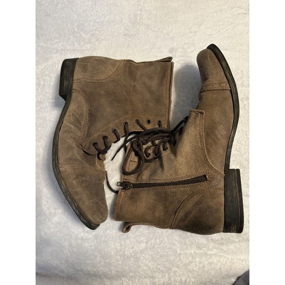 Steve Madden Mens Size 13 D Brown Suede Laces Zip Ankle Casual Boots main image 15